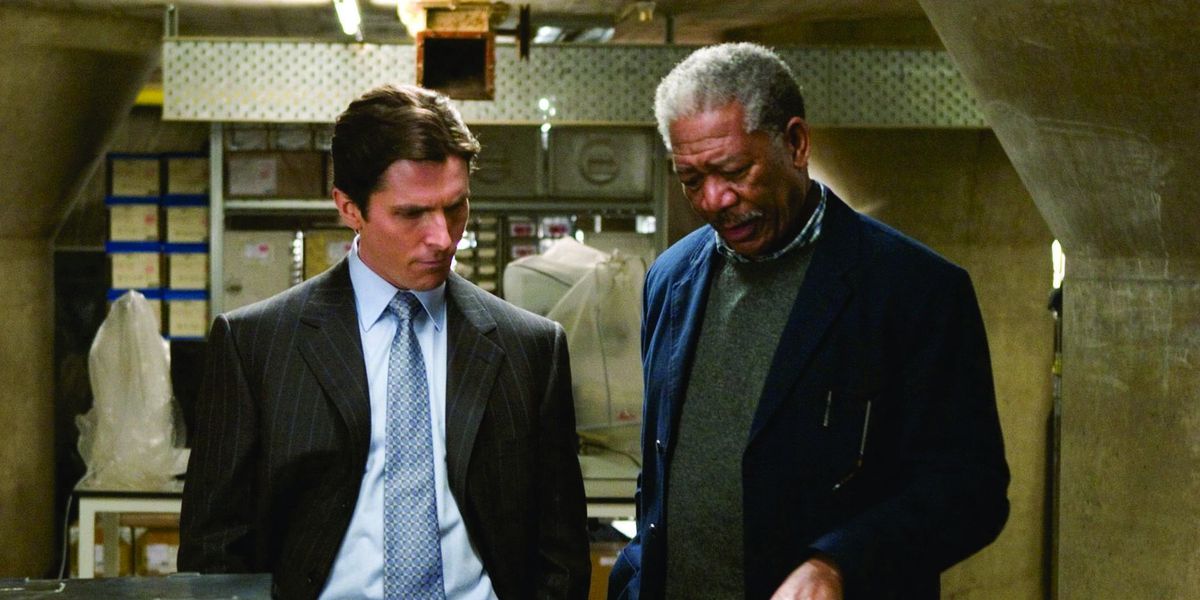 the dark knight christian bale morgan freeman