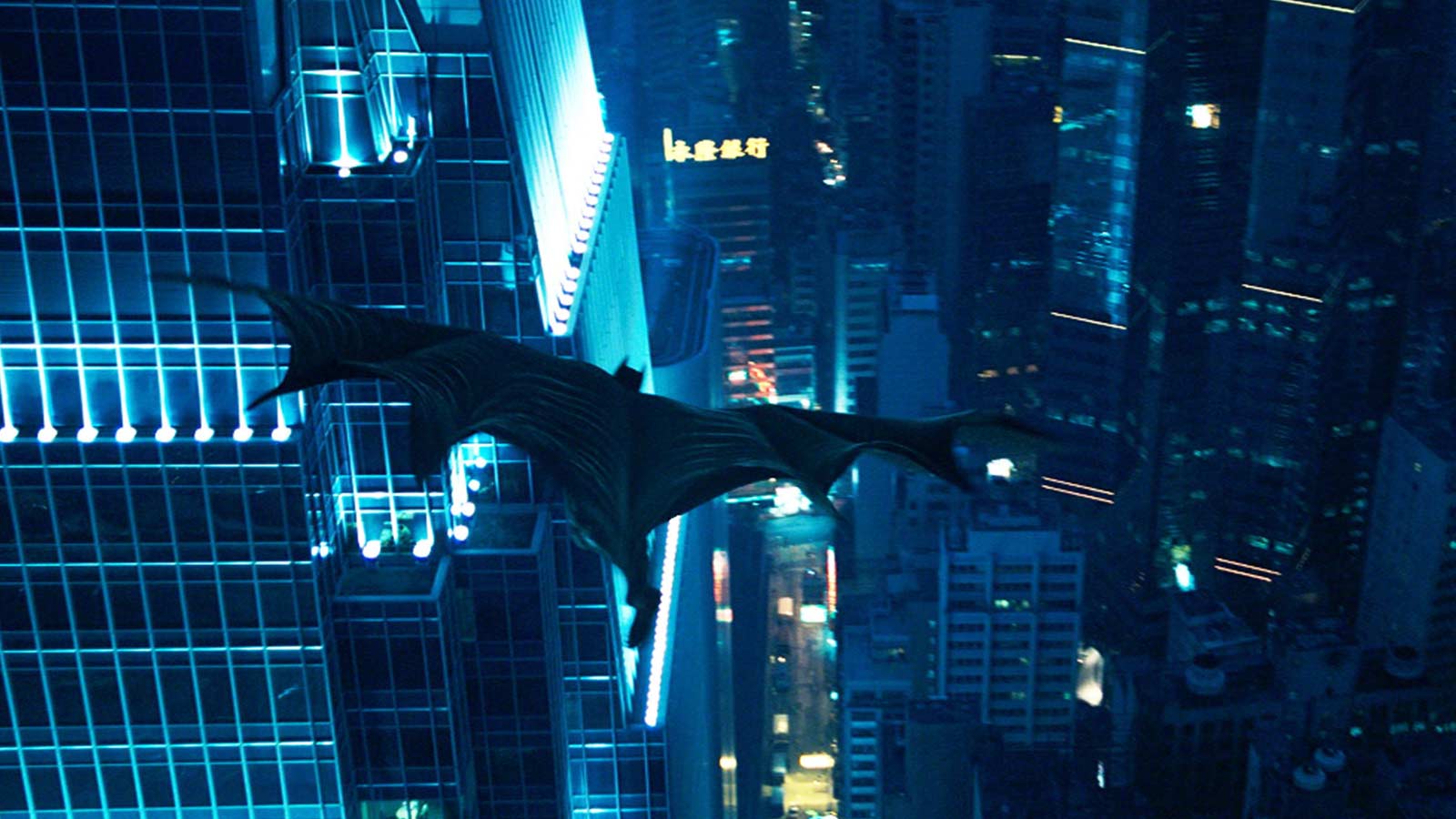 the dark knight batman flying