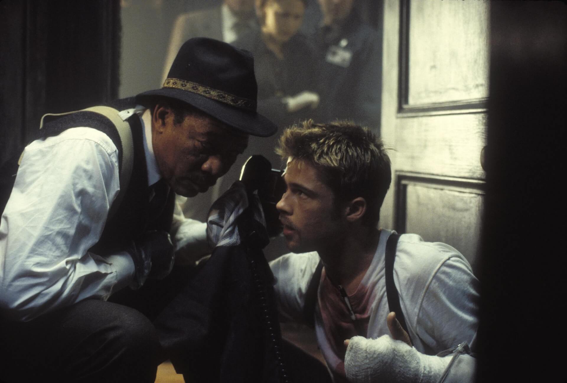 Seven William Somerset Morgan Freeman and David Mills Brad Pitt