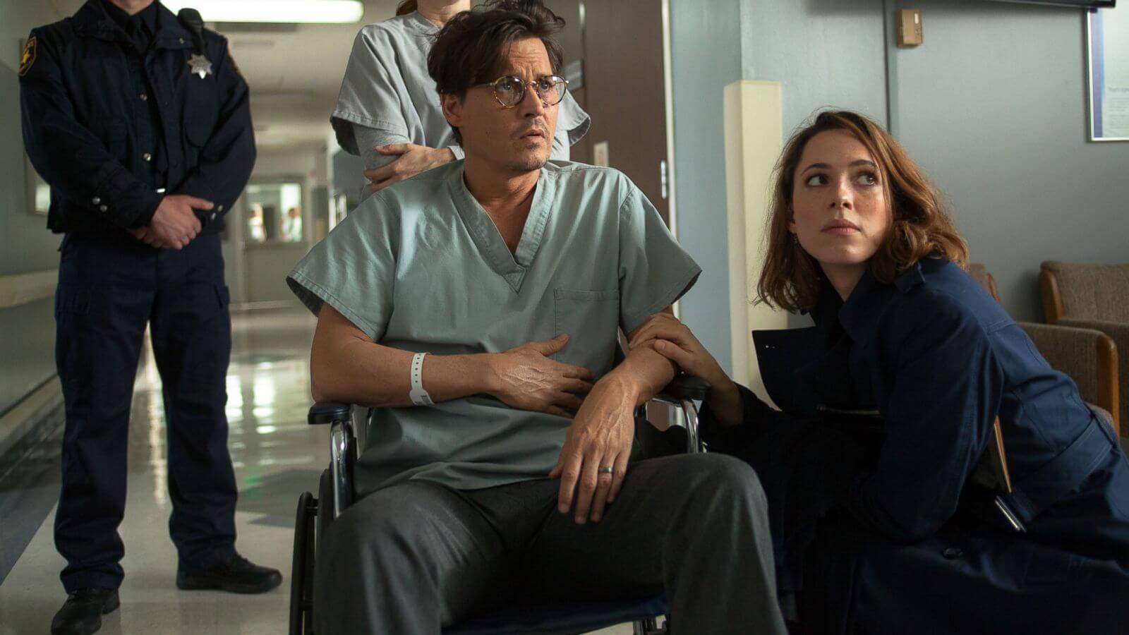 transcendence johnny depp in a wheelchair rebecca hall