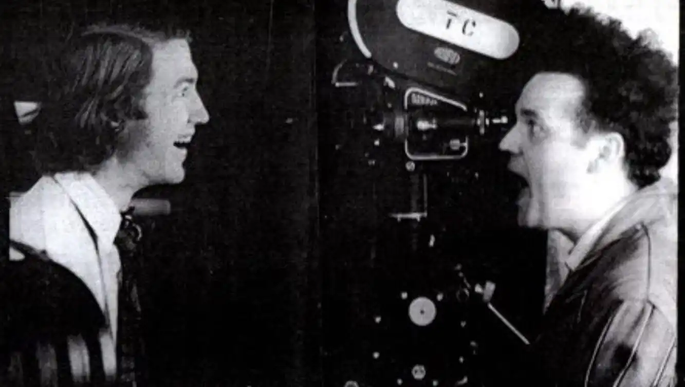 Jack Nance and David Lynch on the set of Eraserhead