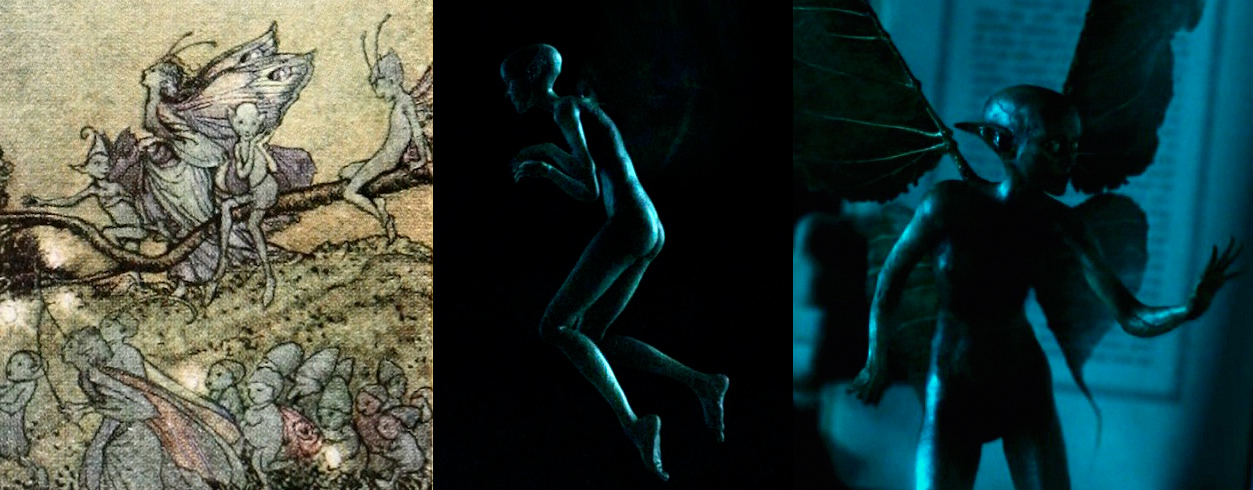 | FilmFolly.com Rackham’s fairies (a fragment of an illustration) and del Toro’s fairies
