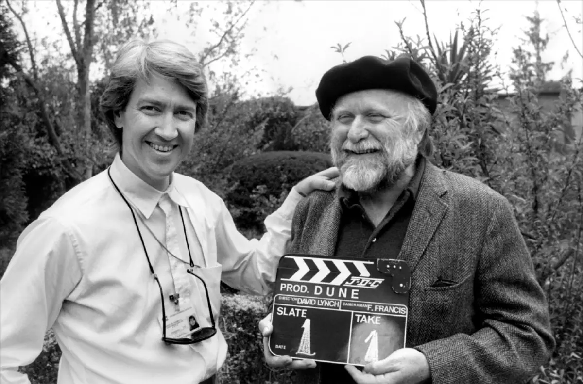 David Lynch Herbert on the set of Dune