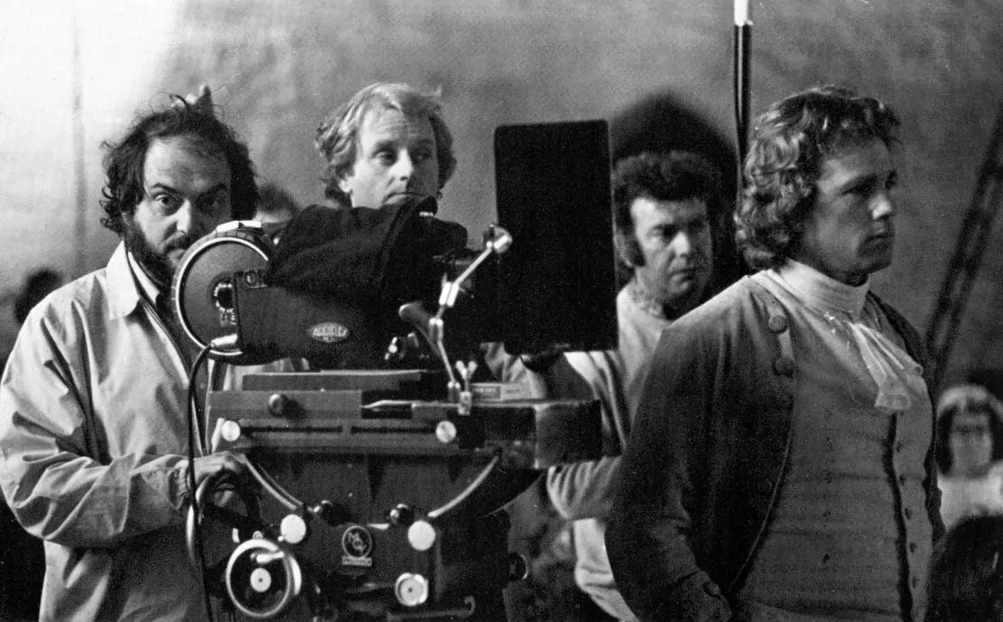 Stanley Kubrick on the set of Barry Lyndon