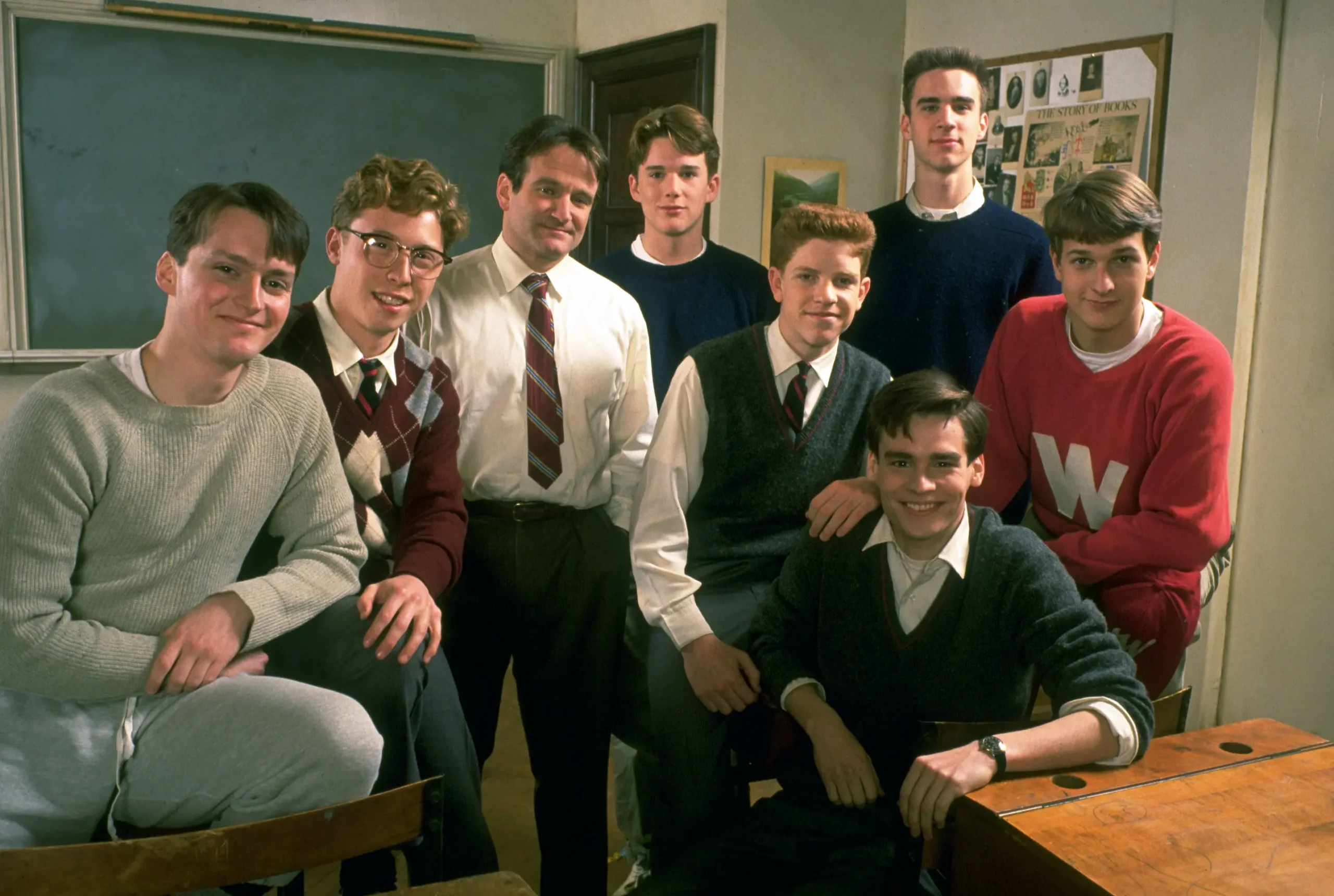 Dead Poets Society, Ethan Hawke, Robin Williams, Robert Sean Leonard, Josh Charles, François Duhamel, Gale Hansen, Dylan Kussman, Norman Lloyd, Allelon Ruggiero, James Waterston