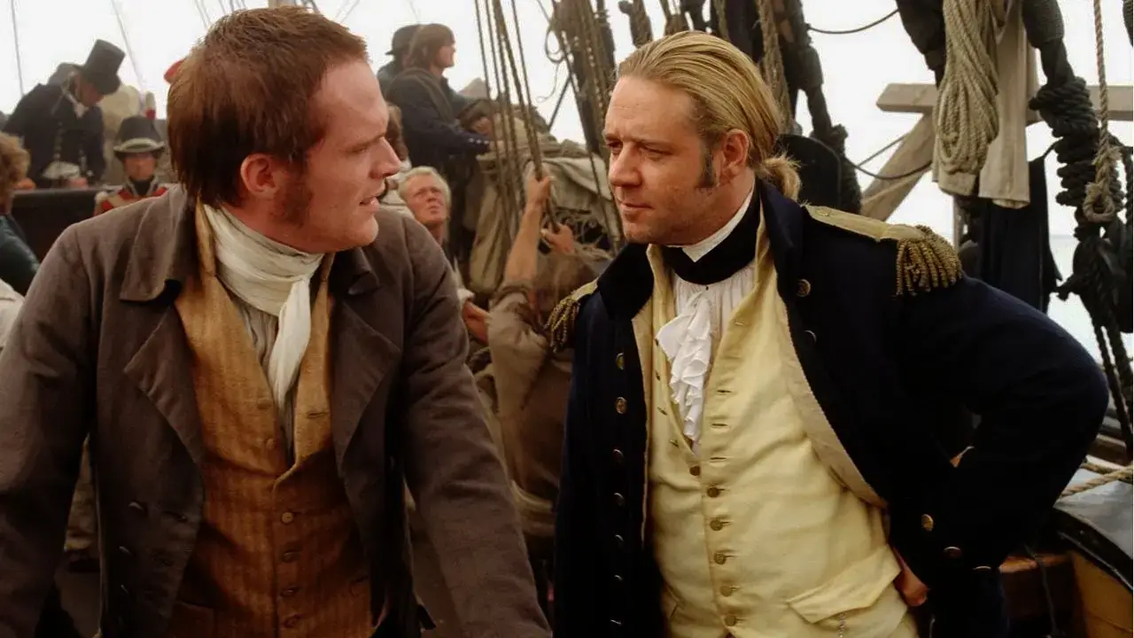 MASTER AND COMMANDER: THE FAR SIDE OF THE WORLD, Russell Crowe, Paul Bettany