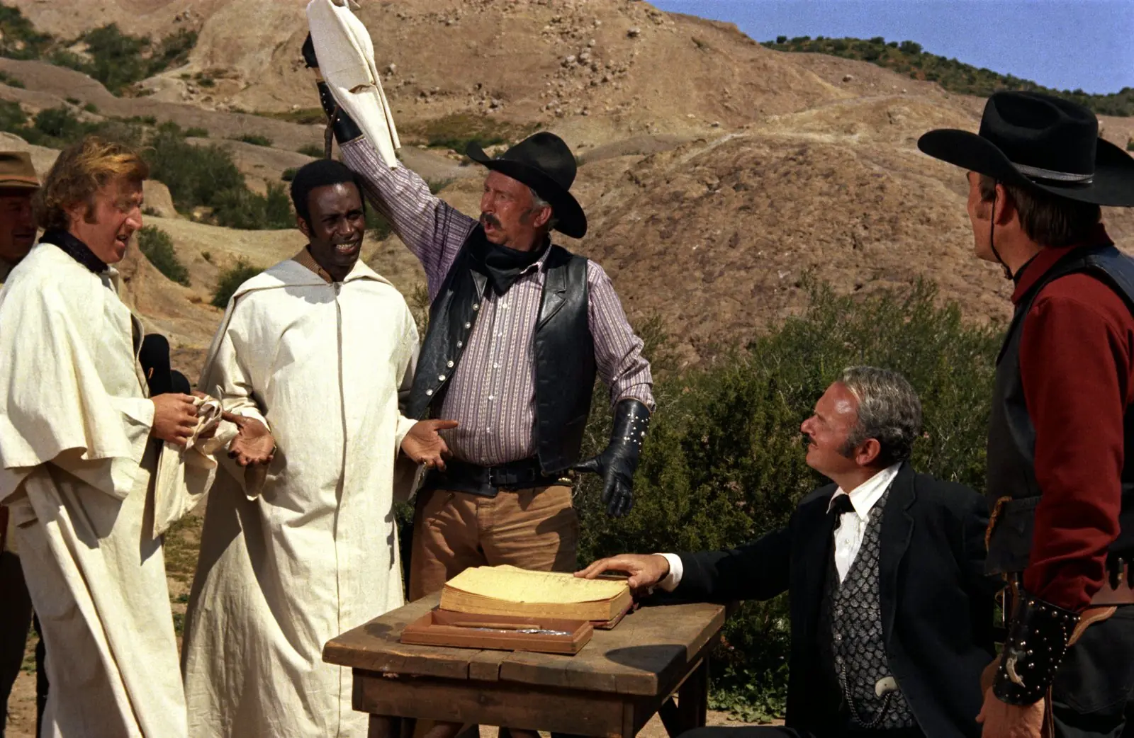 Blazing Saddles, Harvey Korman, Alex Karrasm, Cleavon Little, Gene Wilder