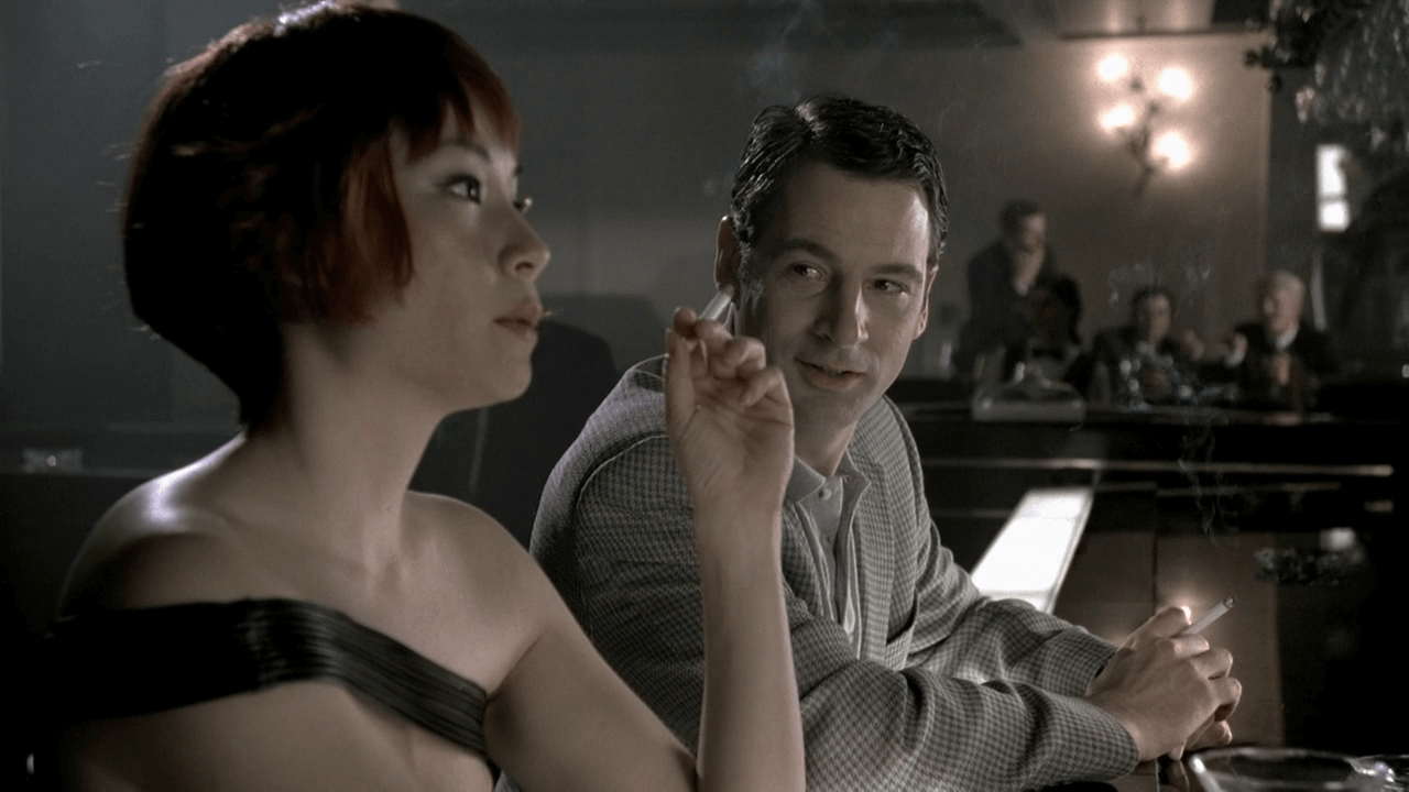 cypher jeremy northam lucy liu in a bar