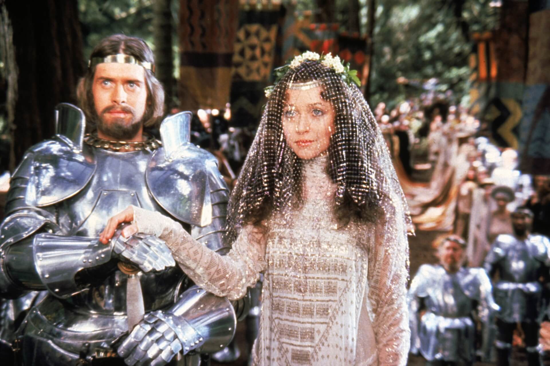 excalibur Nigel Terry as kinf arthur Cherie Lunghi as Guenevere wedding