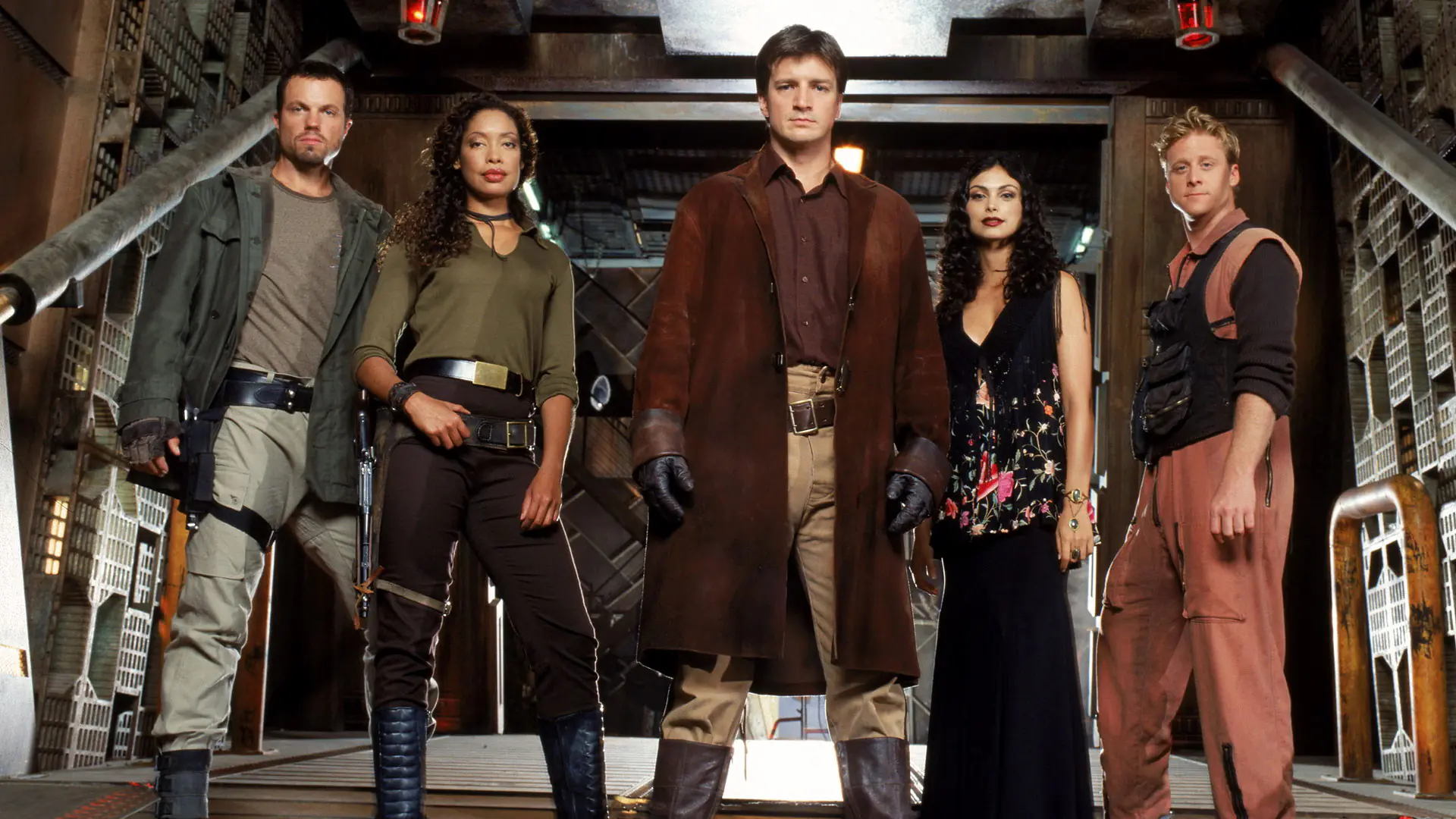 FIREFLY, Adam Baldwin, Nathan Fillion, Gina Torres, Alan Tudyk, Morena Baccarin