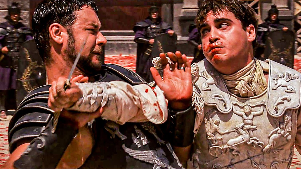 GLADIATOR Joaquin Phoenix Russell Crowe