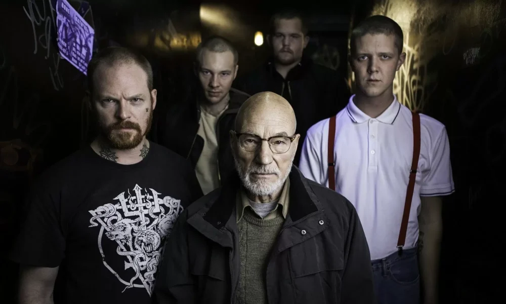 GREEN ROOM. Patrick Stewart and neo-Nazis