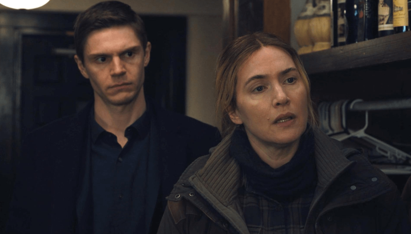 MARE OF EASTTOWN: Great Crime Drama, Excellent Kate Winslet, Kate Winslet, Evan Peters