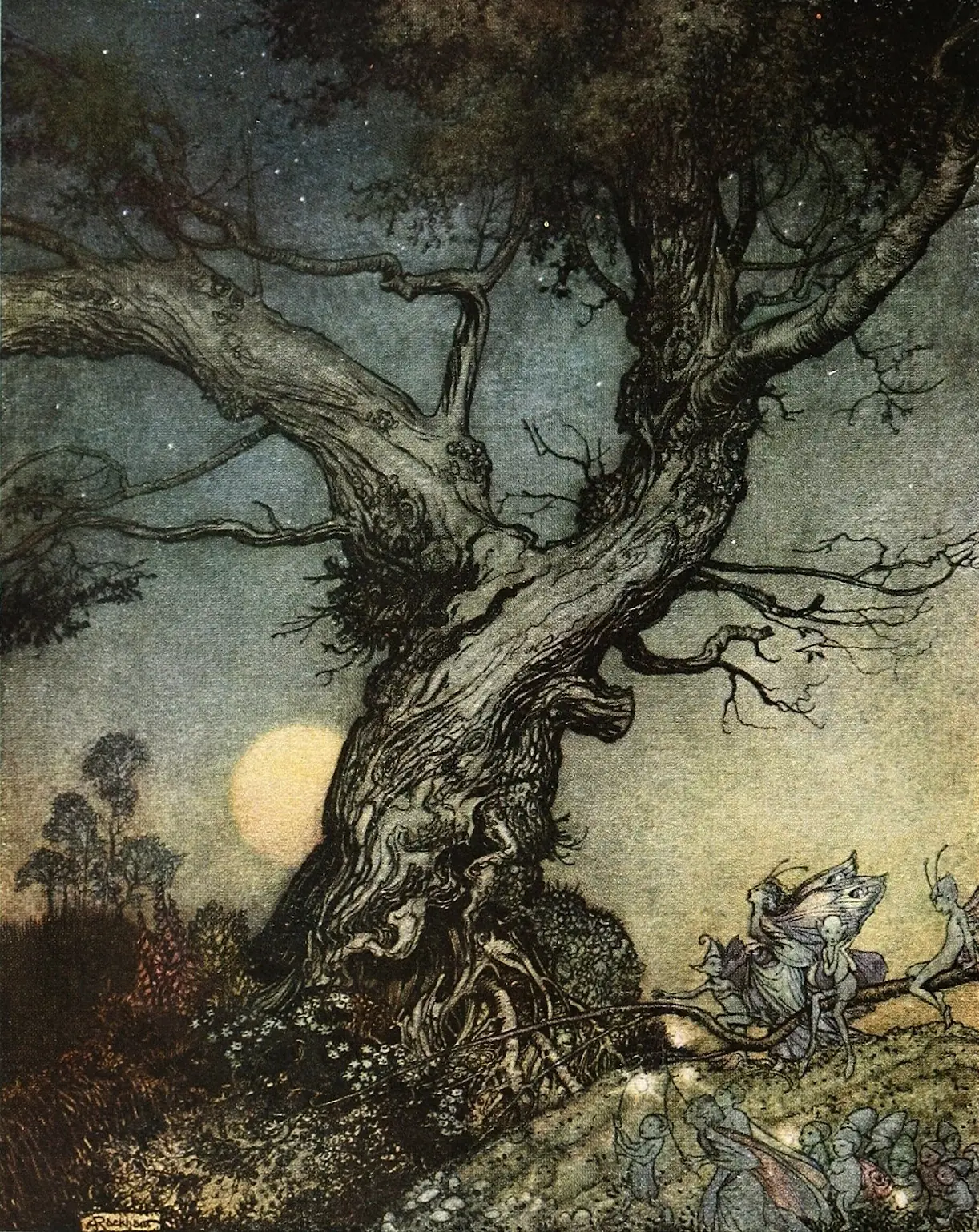 | FilmFolly.com Arthur Rackham, Faerie Folk, frontispiece, 1904