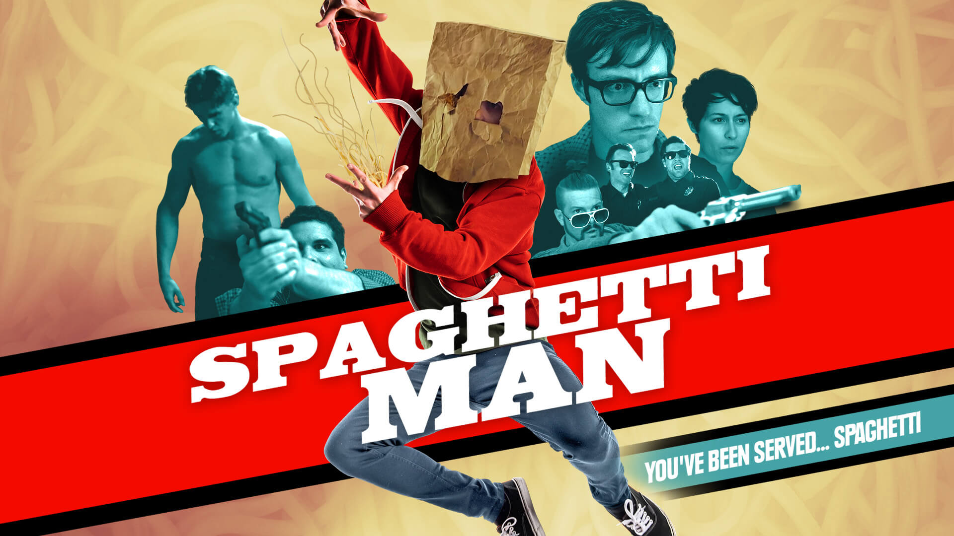 SPAGHETTIMAN. Absurdly funny superhero movie