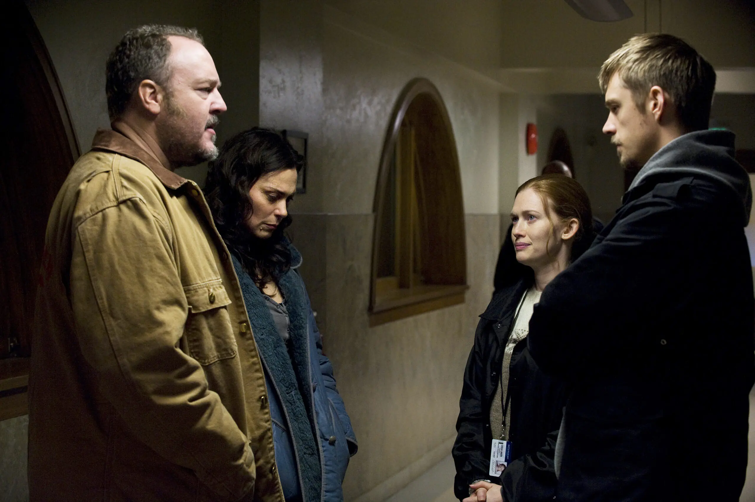 THE KILLING, Mireille Enos, Joel Kinnaman, Michelle Forbes, Brent Sexton