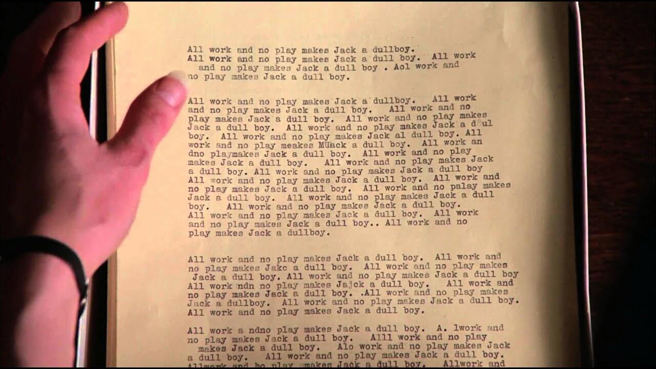 the shining all work and no play make jack a dull boy
