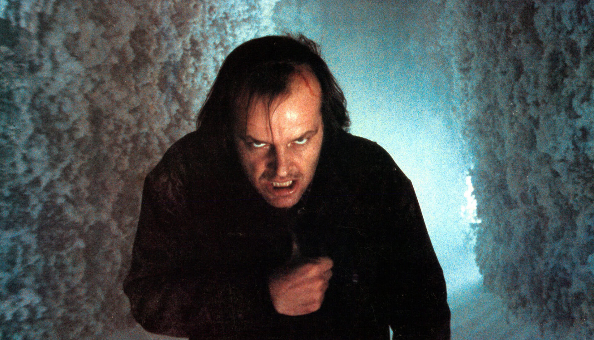 the shining Jack Nicholson walking through snowy maze