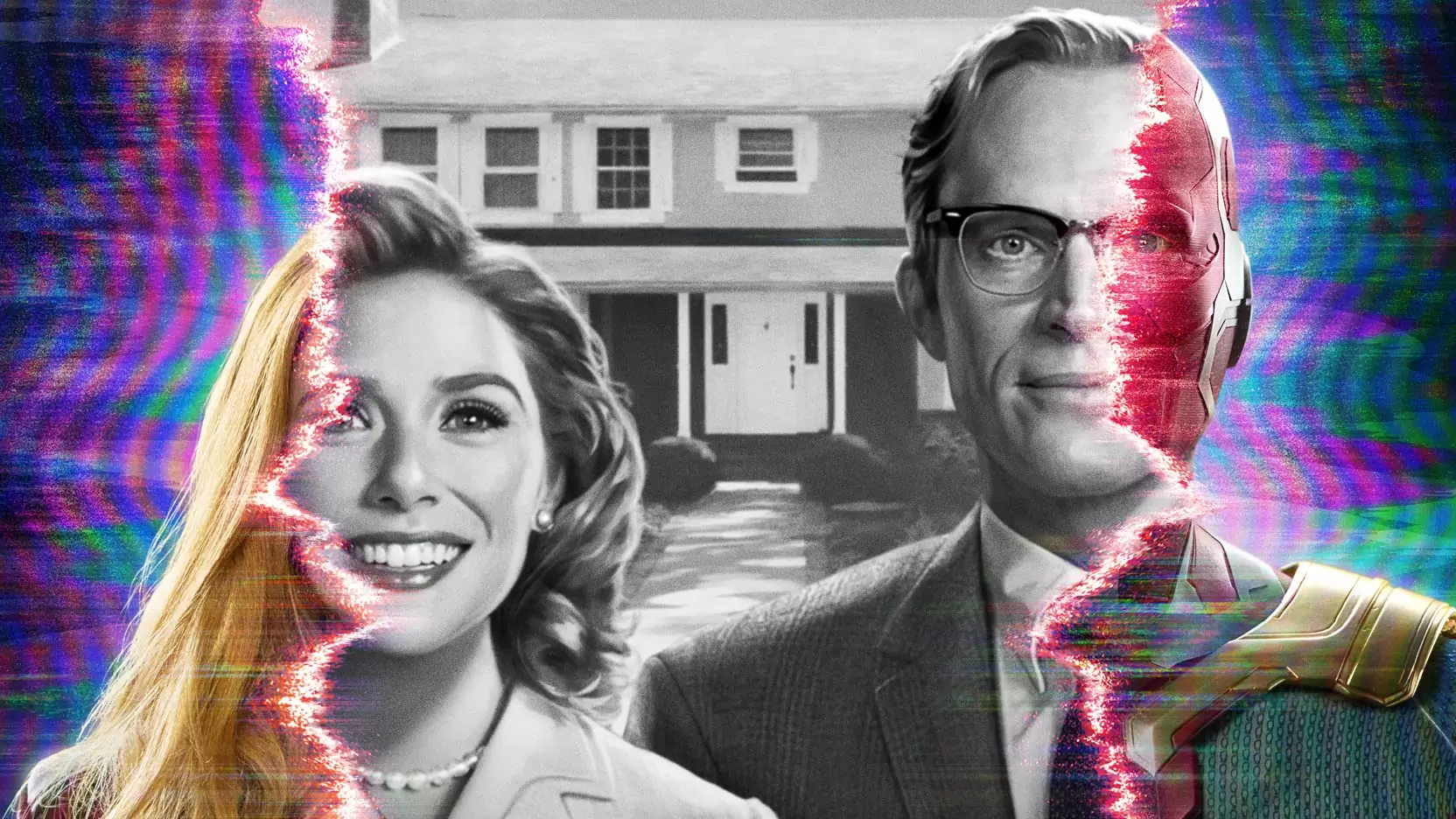 WandaVision, Elizabeth Olsen and Paul Bettany